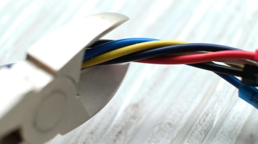Pliers and colored wires