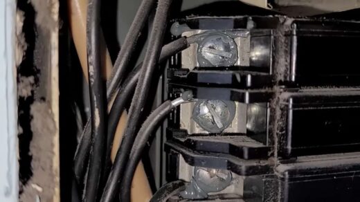 Close up of aluminum wire