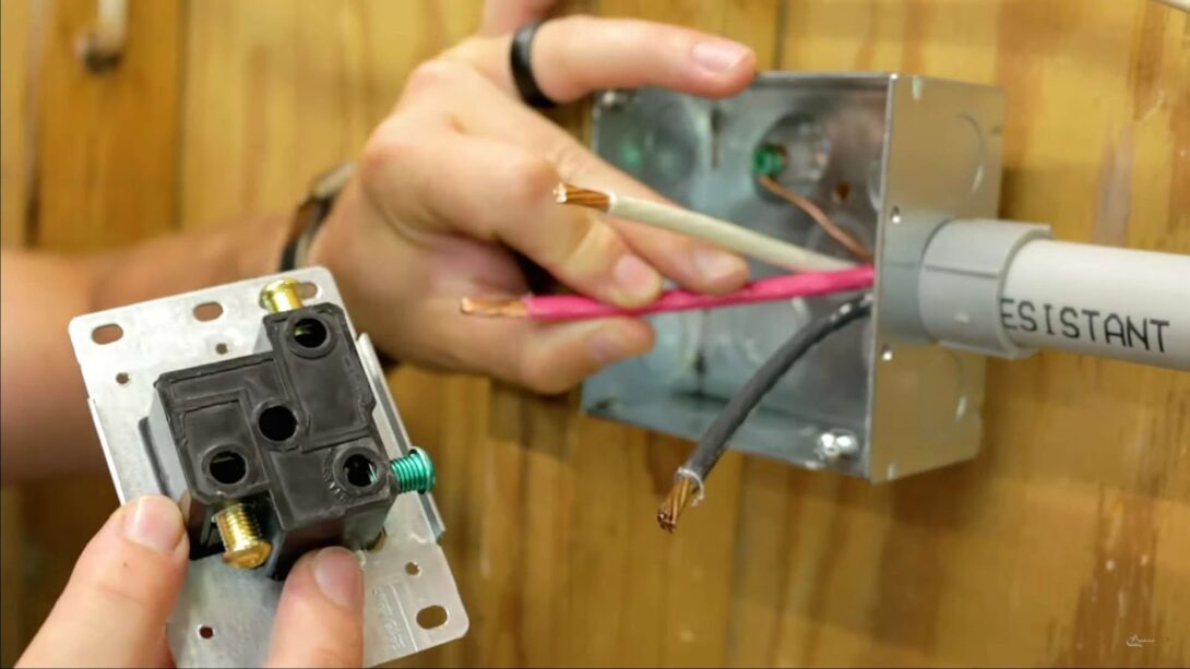 Process of wiring 50 amp outlet
